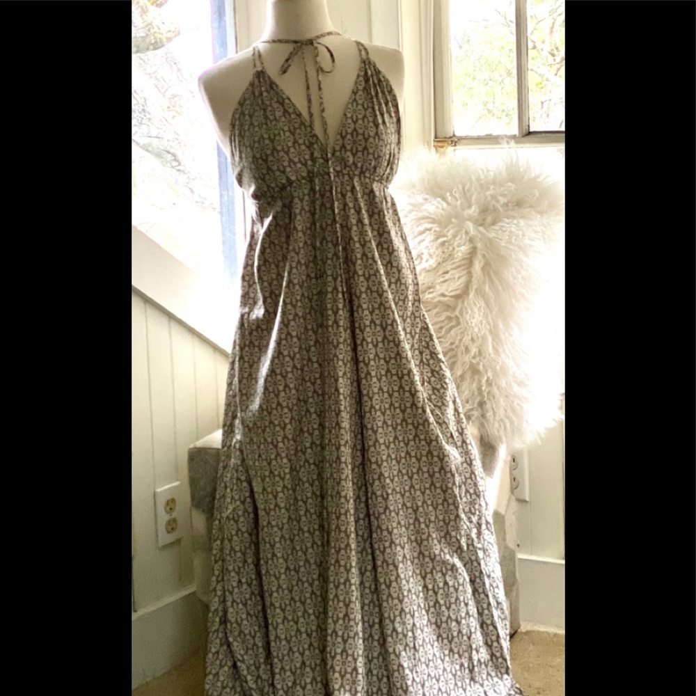 Christopher Dean grey/cream maxi dress